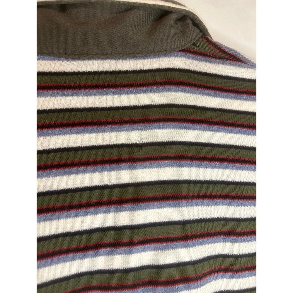 Vintage 90's Y2k Jimmy Hendrix Music Promo Graphic Striped Polo Shirt Mens Small